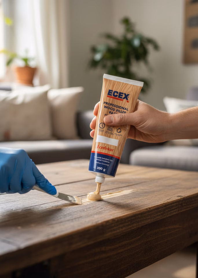 Ahşap Tamir Macunu 200 gr Tüp | ECEX - Çatlak Delik Dolgu Macunu