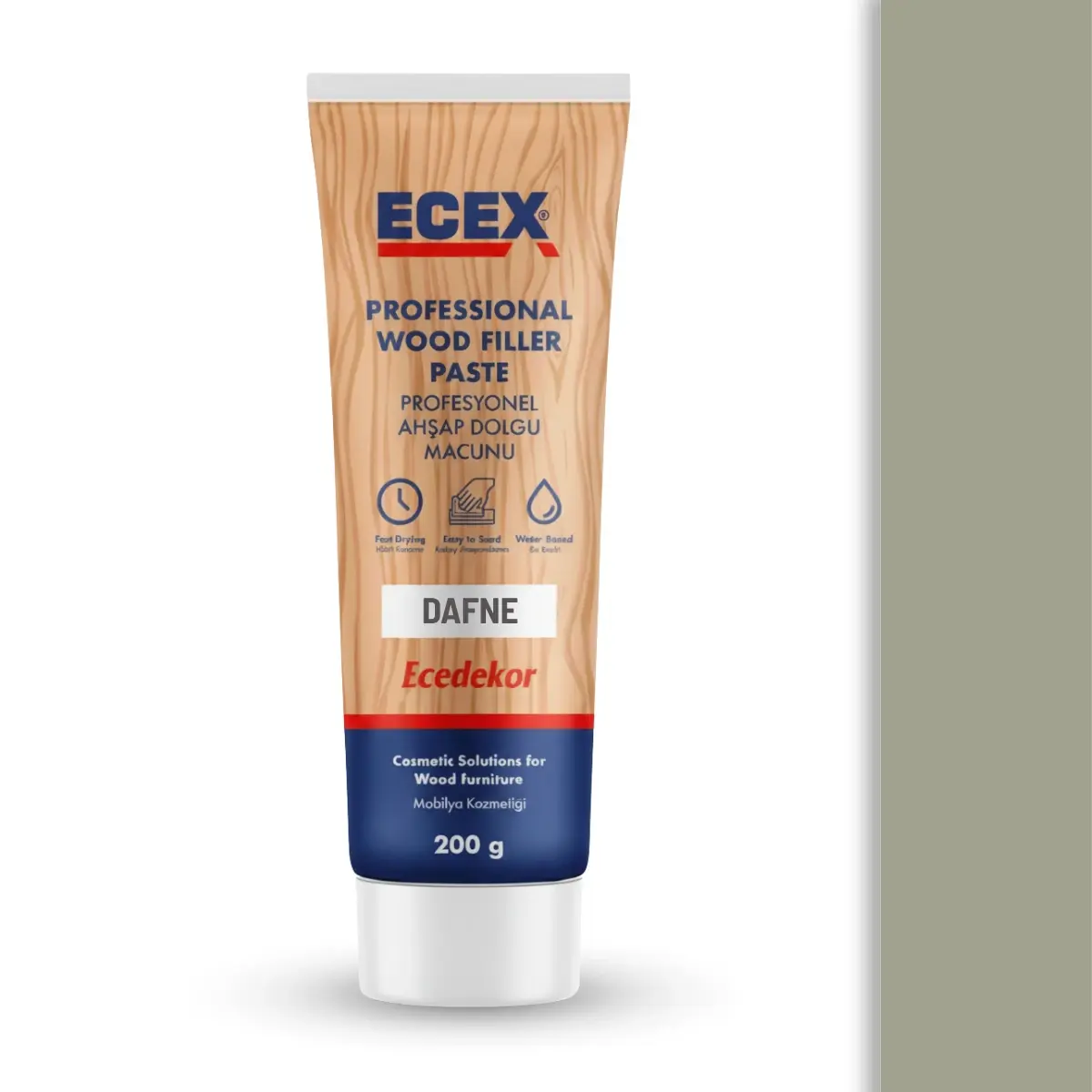Ahşap Tamir Macunu 200 gr Tüp | ECEX - Çatlak Delik Dolgu Macunu Dafne