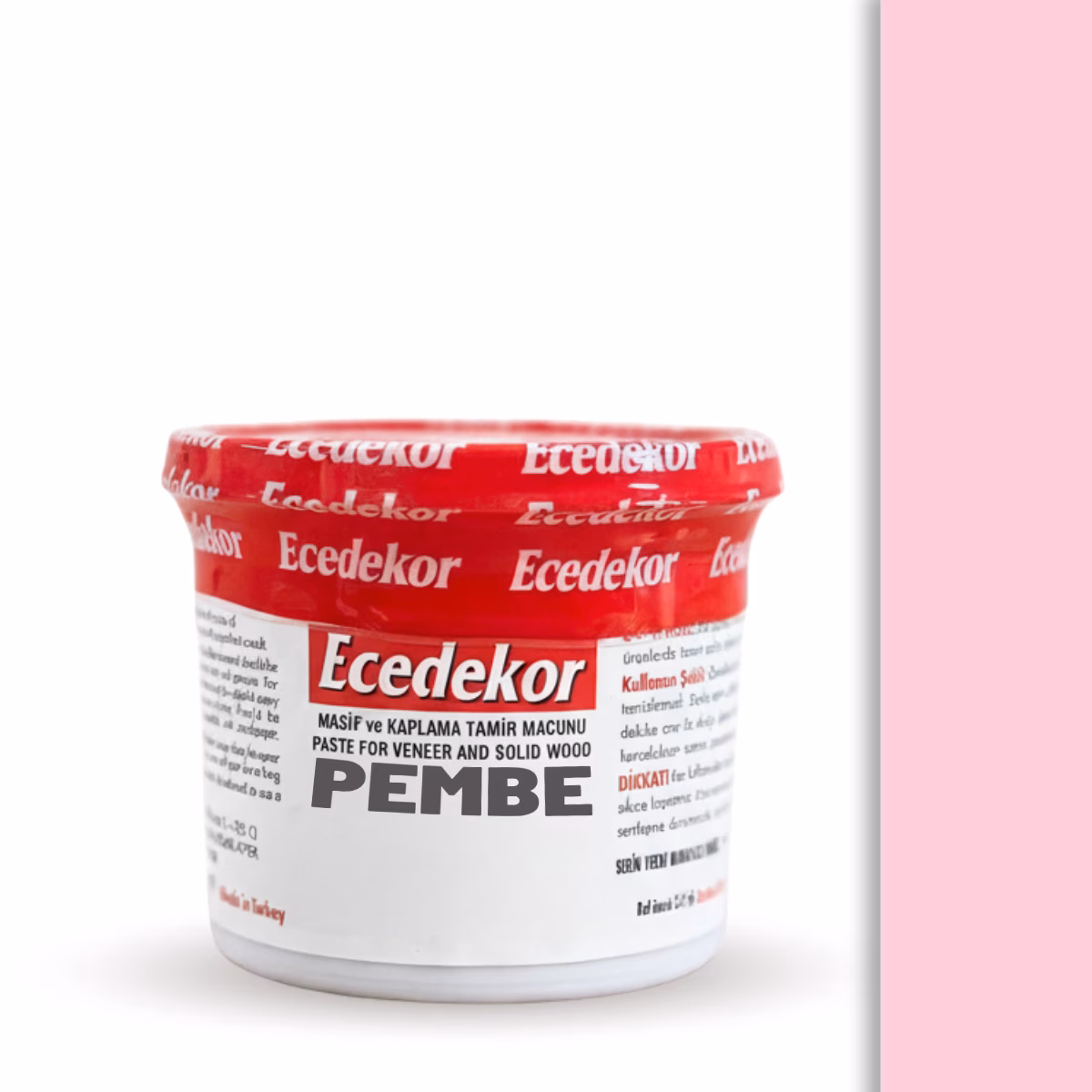 Ahşap Tamir Macunu 200 gr Bardak – Çatlak Delik Dolgu Macunu Pembe